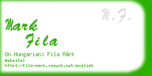 mark fila business card